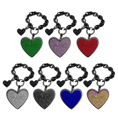 Anti-lost Car Keychain Heart Shape Keychain Keyring Vehicle Keychain Rack Keytag