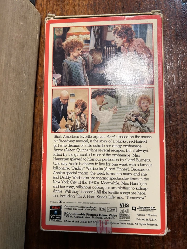 Annie 1987 VHS Foto 2 de 3