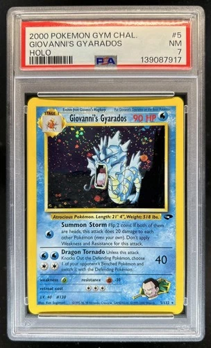 2000 Pokemon Gym Challenge Giovanni's Gyarados #5/132 PSA 7
