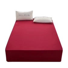 Bedding Full Size Fitted Sheet Only-Full Size Deep Pocket Bottom Fitted Sheet...