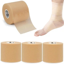Pre Wrap Tape (4-Rolls, 120 Yards) - Athletic Foam Underwrap for Sports, Protect