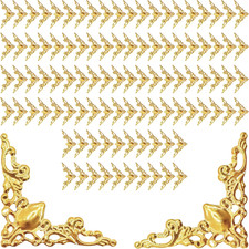 100PCS Metal Corner Protectors, Vintage Bronze Decorative Edge Guards for Albums
