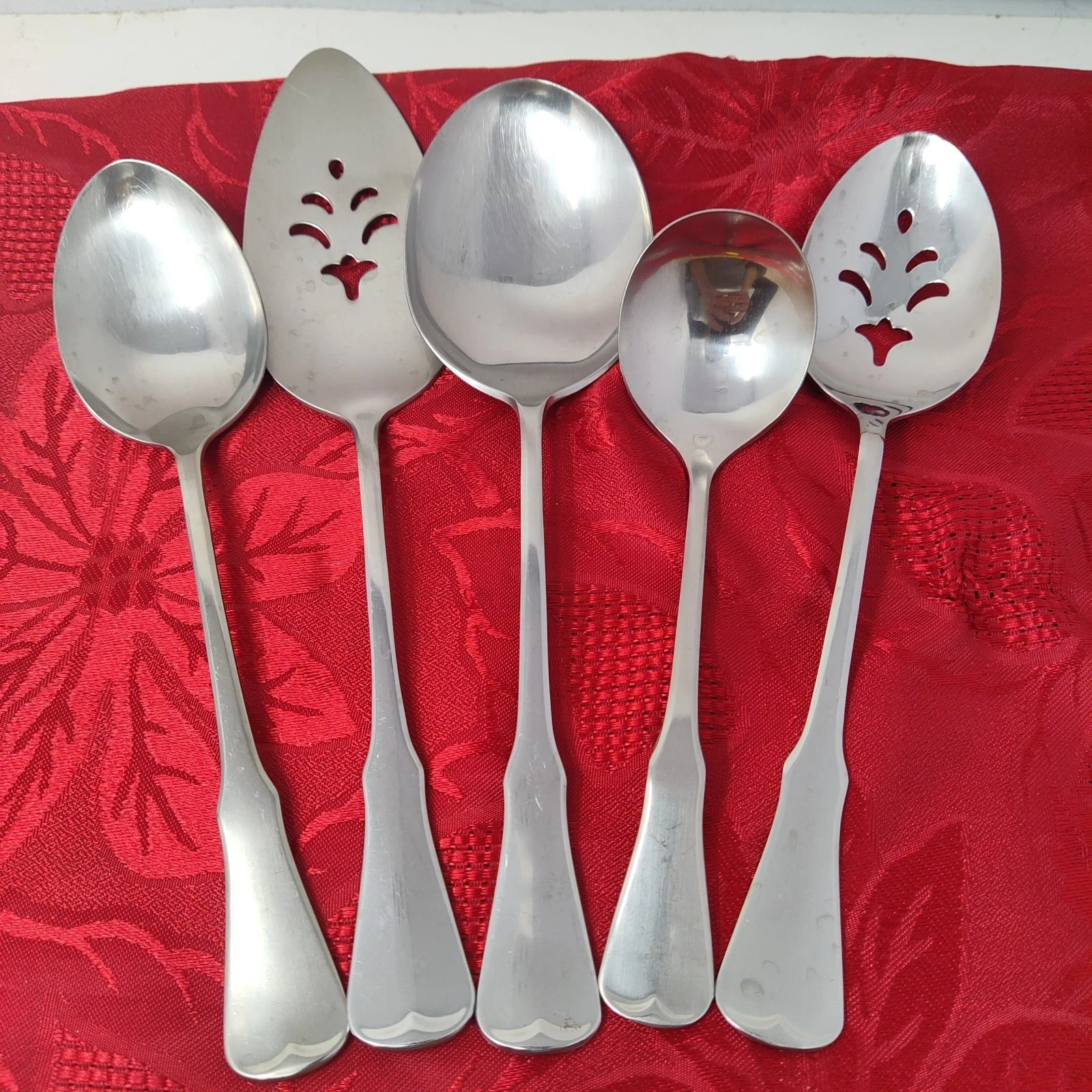 5X Serv C Oneida Community Stainless PATRICK HENRY Serving Pieces Pie Slotted