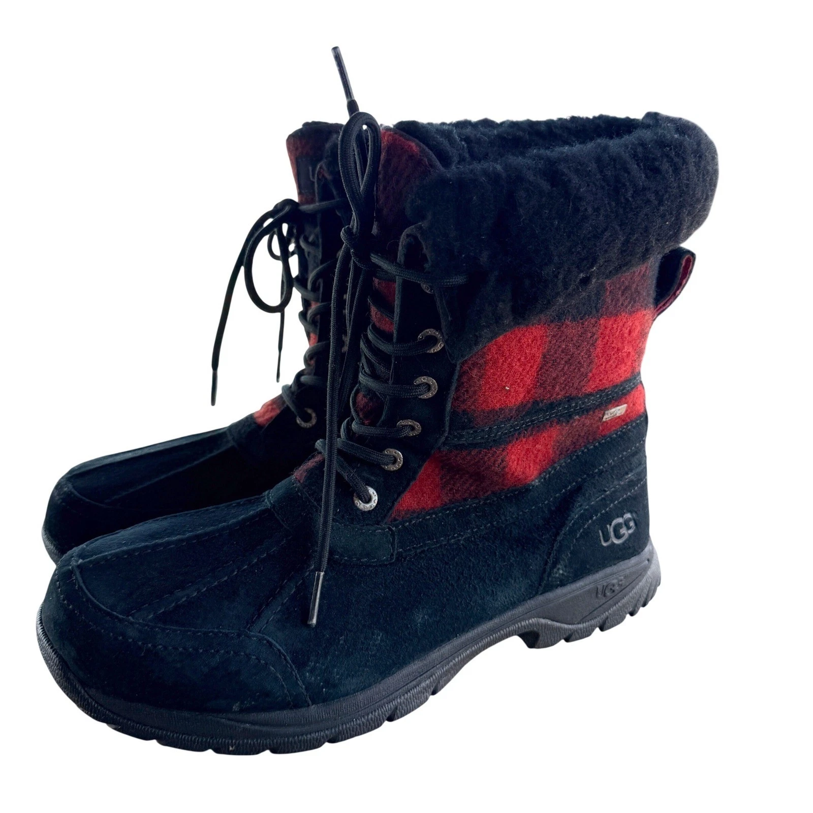 UGG Men 9.5 Butte Redwood Winter Snow Boots Waterproof Buffalo Plaid Mountain
