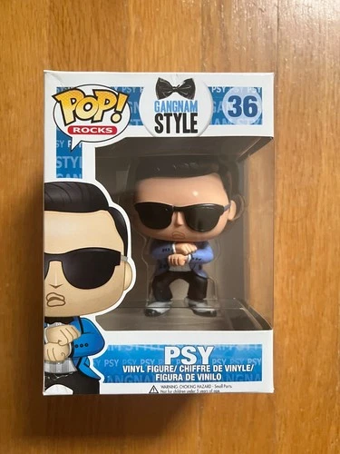 Funko Pop! Rocks Gangnam Style Psy #36 2012 Vaulted w/ Protector RARE Box Damage