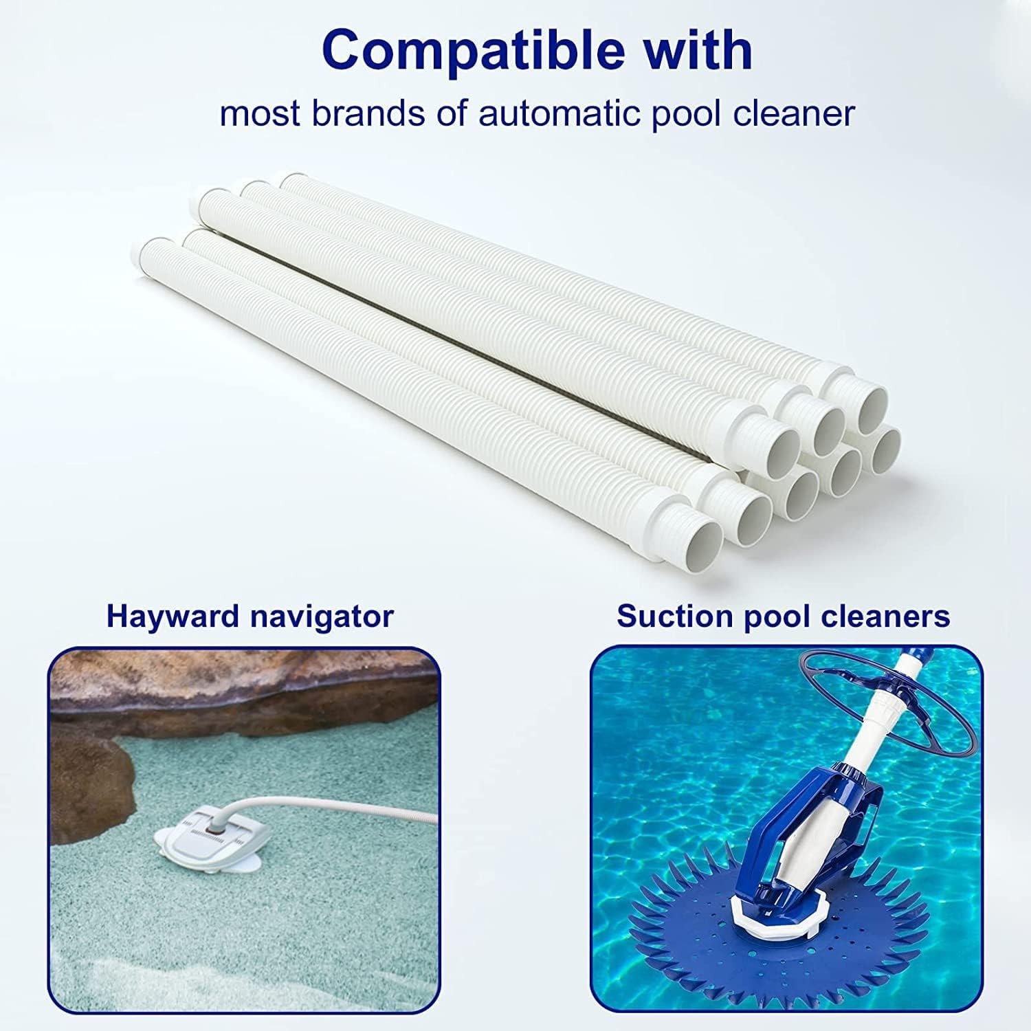 Pool Vacuum Hose Set - 8 Hoses, 1.5” Diameter