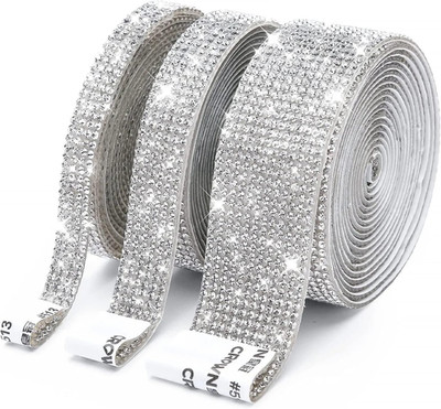 3 Rollen Selbstklebende Kristall Strass Diamant Band, 3 Yards Glitzersteine Stra