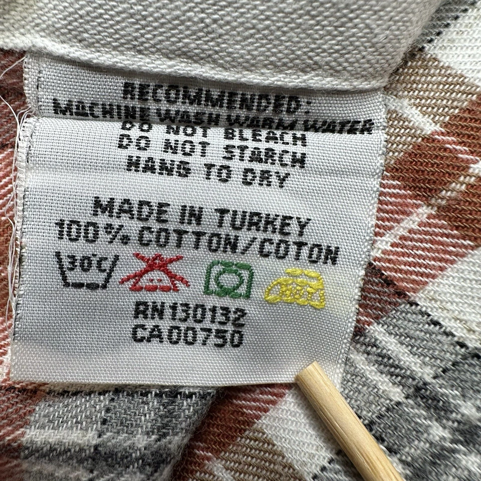 Hickey Freeman Multi-Color Flannel Plaid Shirt 100% Cotton Mens Size Large L - Image 4 of 4