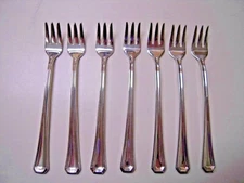7 Lot Gorham 18/8 Stainless FAIRVIEW Oyster seafood Forks Glossy High Grade