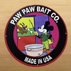 VINTAGE PAW PAW BAIT CO. PORCELAIN SIGN FISHING LURE SERVICE STATION PUMP PLATE
