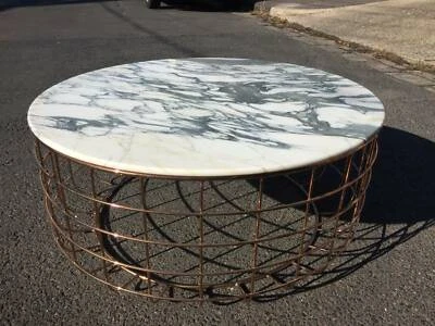 Coffee Table Marble Rose Gold Ex Display Linder We Can Deliver
