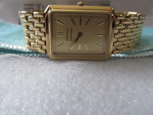 Tiffany & Co. 18K Gold Plated Portfolio Swiss Stainless