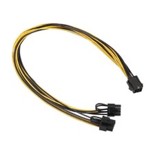 PCI-E PCI Express 6Pin Female to Dual 2-Port 8Pin  6 2Pin  Male F/M Cable