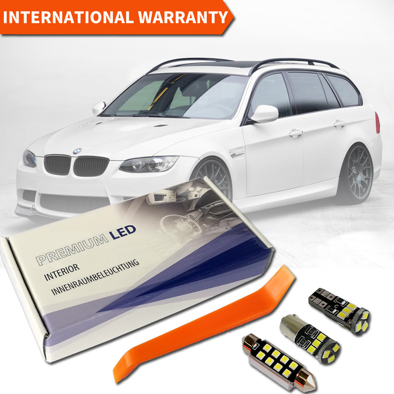 BMW E60/E61 LED Interior Light Kit - 17 Cold White SMD Bulbs, CANBUS Error Free, 6000K