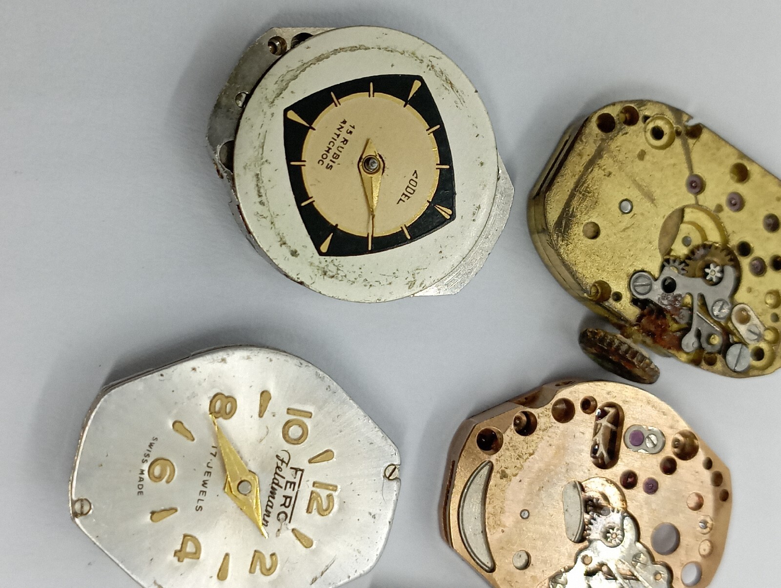 Tank Watch Movement VINTAGE Huge Lot Of Women Military Watch Movements Tank Sold For Parts ...
