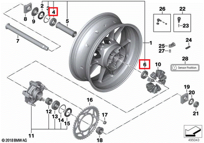 New BMW S1000RR F750GS F900R Grooved Ball Wheel Bearing  