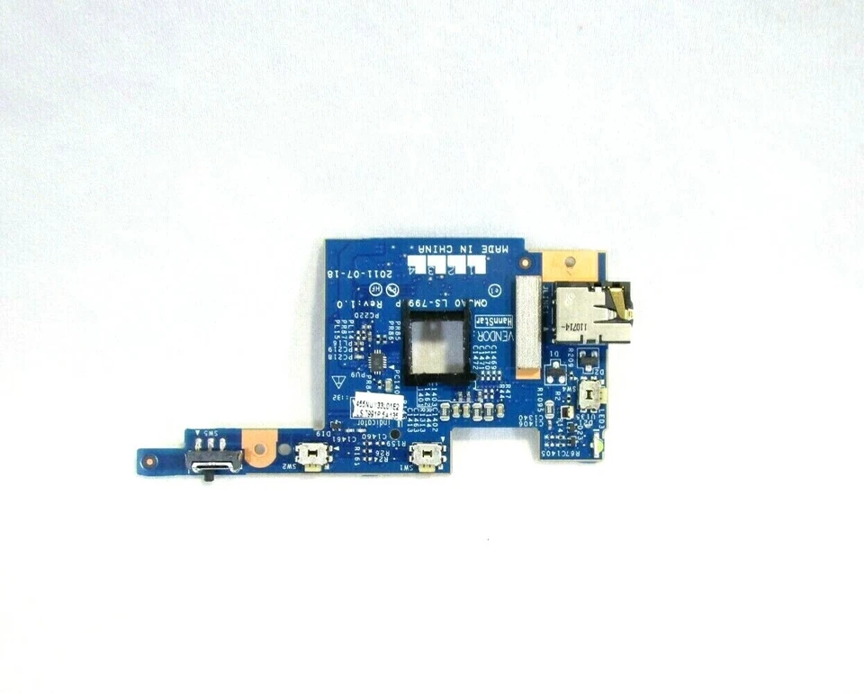 Original Motorola Xoom MZ505 Botón de Volumen de Alimentación Auriculares Conector Placa Foto 2 de 4