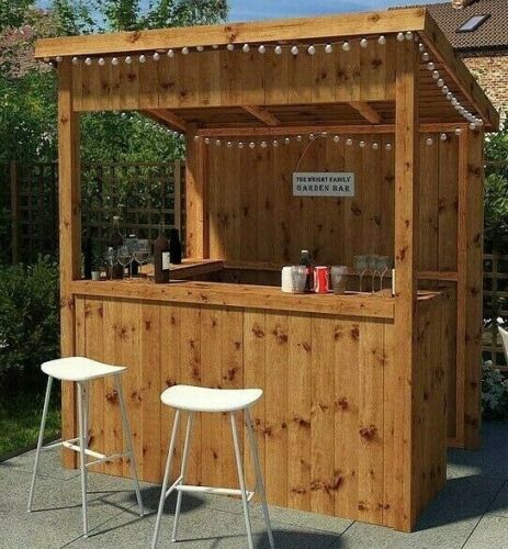 6x4 GARDEN TIKI BAR PUB OUTDOOR PATIO PARTY DRINKS PRESSURE TREATED 6FT 4FT NEW | eBay