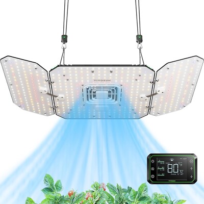 VIVOSUN AeroLight A200 200W LED Grow Light w/ Circulation Fan w/growHub E42A