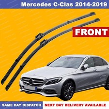 For Mercedes C-Class 14-21 Push Button Front Windscreen Wiper Blades SET 22"22"