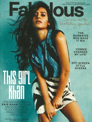 UK Fabulous Magazine: Sair Khan, Jennie McAlpine, Tina O'Brien, Fashion 15.11.20