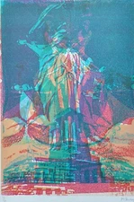 POL BURY "Statue of Liberty" HAND SIGNED NUMBERED LITHOGRAPH BELGIAN