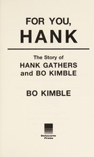 For You, Hank : The Story of Hank Gathers and Bo Kimble Hardcover