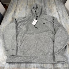 Nike Therma-Fit Fleece Hoodie Mens Size 2XL Gray NWT Pullover Sweater