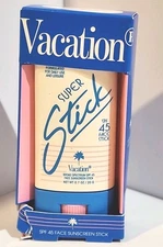 Vacation Super Stick SPF45 Face Sunscreen Stick 0.7oz NEW IN BOX Exp 06/2027
