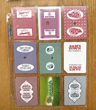 Lot of 9 Casino Single Swap Playing Cards - 4 Jokers- Some Cancelled Cards