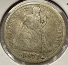 1873 Seated Liberty Dime With Arrows Silver 10C US Coin