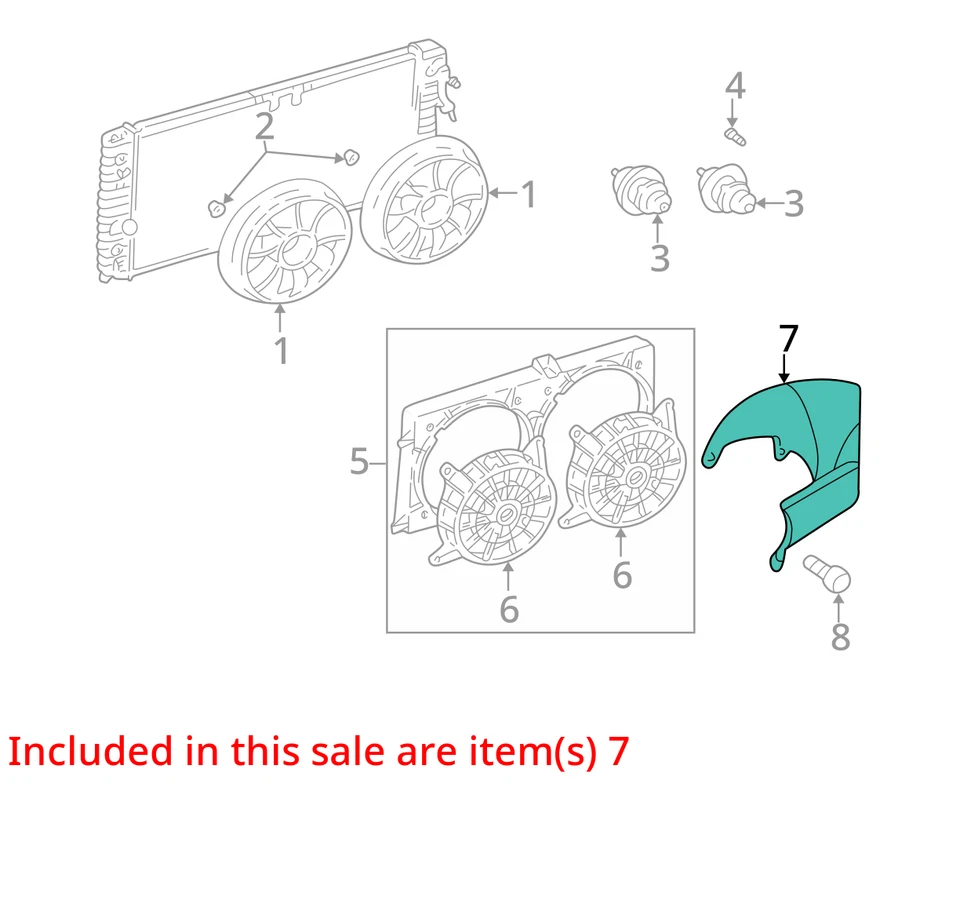 Protector térmico del ventilador de refrigeración para CHEVY MALIBU PONTIAC GRAND AM 22647113 OEM NOS Foto 3 de 4