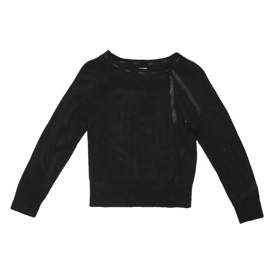 OLD NAVY Fille Pull En Tricot Noir À Encolure Ronde Basique Coton Mélangé - Photo 1/4