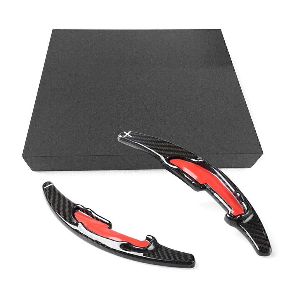 Carbon Fiber Paddle Steering Wheel Shifter Extensions Fit BMW M2 M3 M4 M5 M6 X5M - Image 3 of 4