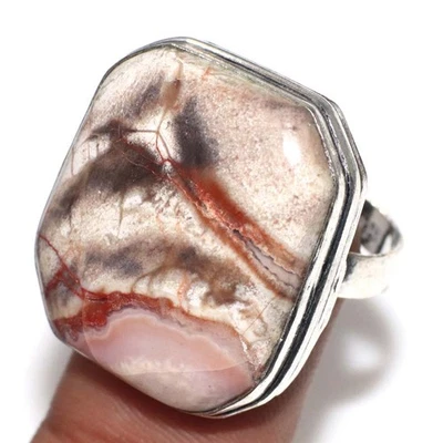 Money Agate 925 Silver Plated Ring US 9 Stylish Gift Limited Stock Deal AU j589 - image 1 of 4
