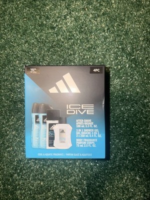 Adidas Ice Dive Gift Set Cool & Aquatic Shower Gel, Body Fragrance, After Shave