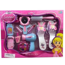 Pretend Play Beauty Playset Dress-up Hair Make-up Sensory Toy