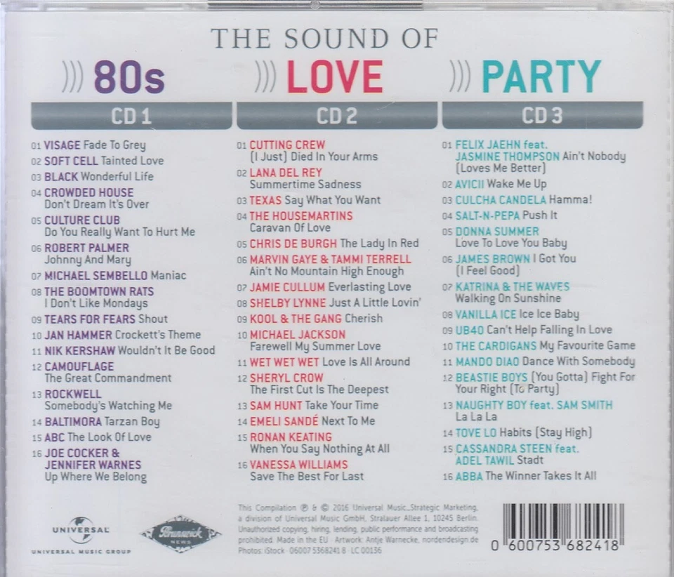 THE SOUND OF 80'S LOVE PARTY - 3CD-Sampler (Fat Box) - Bild 2 von 2