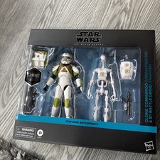 Star Wars Battlefront II Black Series Clone Commando & B1 Battle Droid NEW