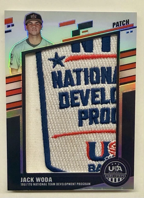 2026 Panini Stars & Stripes Prizm USA - Jack Woda JUMBO JERSEY LOGO PATCH /4! 🔥