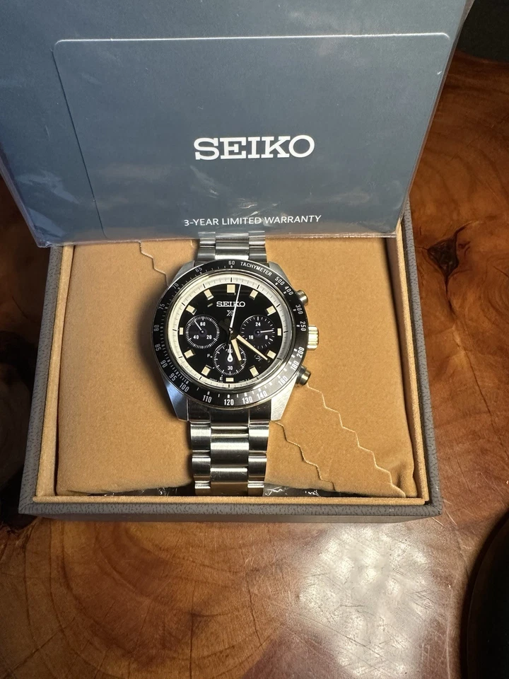 Seiko Prospex Speedtimer/ schwarz gold/ Solar/ Chronograph - Bild 3 von 4