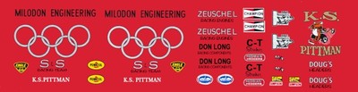 K.S. PITTMAN 1941 WILLY'S Gasser 1/64th HO Scale Slot Car Decals NHRA Drag
