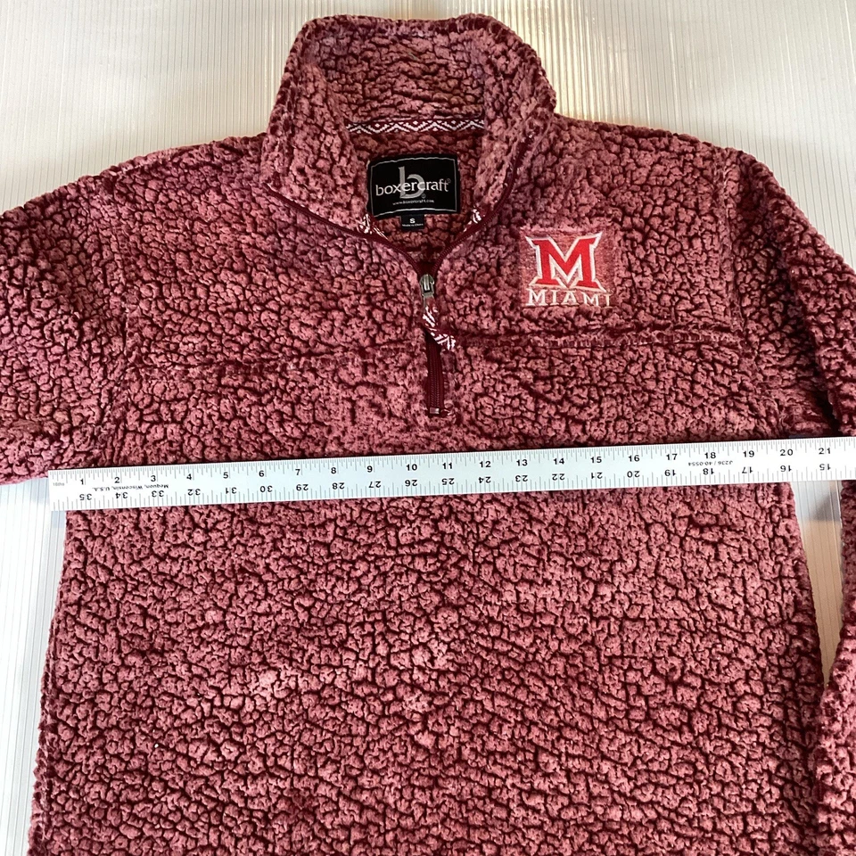 Boxercraft Miami Mujer Talla S Manga Larga Pullover Chaqueta Sherpa Vellón 1/4 Cremallera Foto 4 de 4