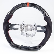 Volante rosso scamosciato fondo piatto carbonio per Honda Civic 11a gen. 22-24