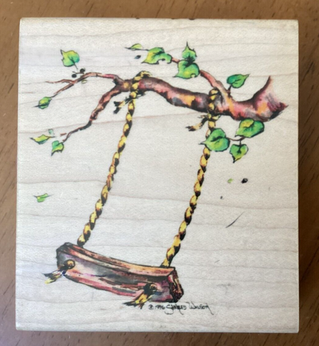 Stampassions Landhaus Schaukel & Traum Baum Ast Holz Gummistempel Szenenmacher
