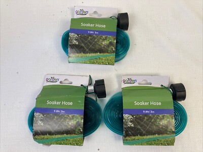 New Lot Of 3 SOAKER HOSE 118''/3M  Almost 10 Foot Hose Lightweight Garden