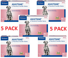 Anxitane Chewable Tablets Medium Large Dog 30 Count pack of 5