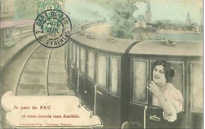 64.PAU.ICH GEHE VON PAU UND SCHICKE DIR MEINE FREUNDSCHAFTEN.ZUG.FALTE