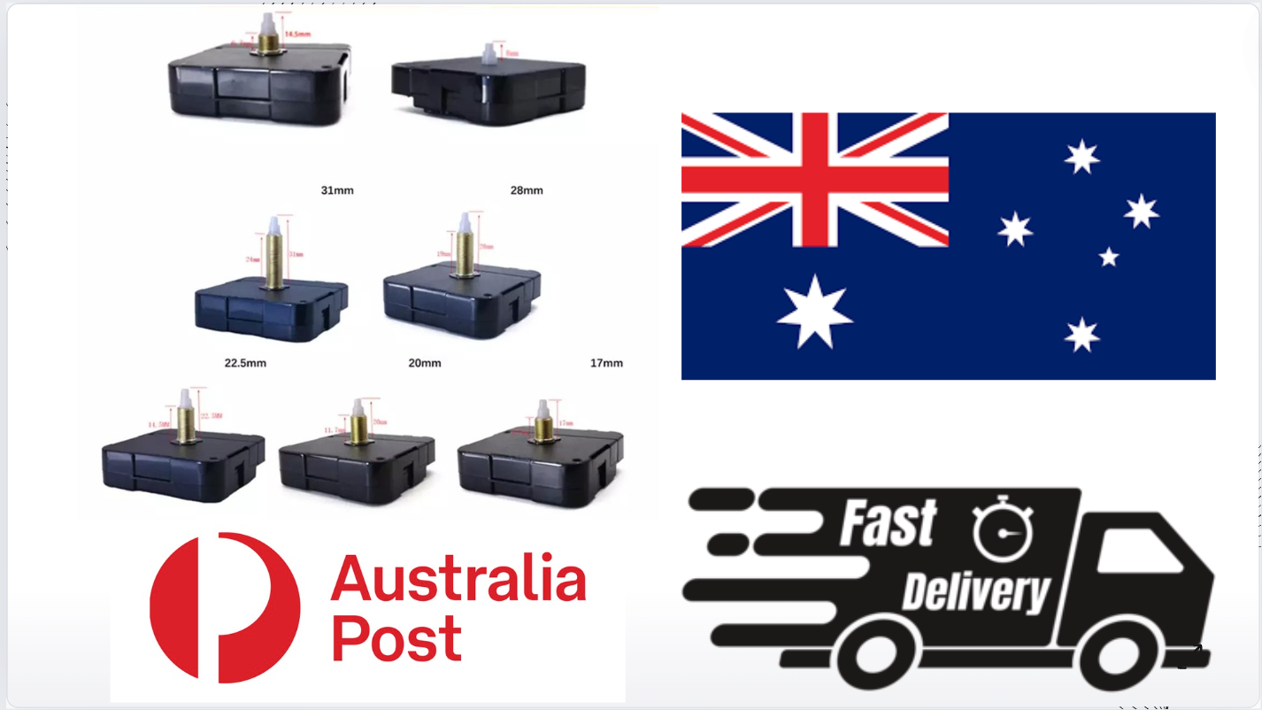 2PCS Silent DIY Quartz Movement Wall Clock Motor Mechanism Repair Kit AU STOCK