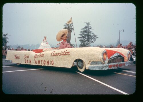1955 Pasadena Rose Parade San Antonio Slide Transparency - Picture 1 of 2